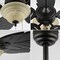 Jonathan Y Poinciana 52" 3-Light Coastal Bohemian Iron/Wood Palm Leaf LED Ceiling Fan with Pull Chain, Black JYL9720A - alternate 2