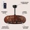 Jonathan Y Cassidy 23" 6-Light Modern Bohemian 6-Speed Metal/Rattan Mobile-App/Remote-Controlled Height-Adjusta JYL9728A - alternate 2