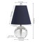 Jonathan Y Goddard 16" Crystal Ball/Metal LED Table Lamp, Clear/Navy JYL2079D - alternate 2