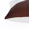 Homeroots 20" X 20" Brown and Ivory Geometric Faux Leather Zippered Pillow 534304 - alternate 1
