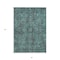 Homeroots 5' X 8' Turquoise Oriental Washable Non Skid Indoor Outdoor Area Rug 563848 - alternate 2