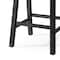 Homeroots 27" Black Solid Wood Backless Counter Height Bar Chair 632458 - alternate 2