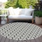 Homeroots 8' Black And Ivory Round Ogee Washable Indoor Outdoor Area Rug 601532 - alternate 2