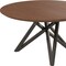 Homeroots 47" Brown and Gray Wood and Stainless Steel Cross Leg Base Round Top Dining Table 555149 - alternate 2