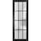 Sartodoors Slab Barn Door Panel Frosted Glass 12 Lites, Felicia 3312 Matte Black, Sturdy Finished Doors, Poc FELICIA3312S-BLK-3696 - alternate 1