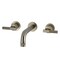Kingston Brass Double-Handle Wall Mount Bathroom Faucet with Knurled Handle, Brushed Nickel KS8128KNL - alternate 1