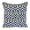 Homeroots 20" X 20" Blue and White Geometric Cotton Zippered Pillow 529289 - alternate 2