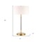 Homeroots 25" Gray and Gold Metal Two Light Table Lamp With White Drum Shade 524311 - alternate 2