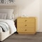 Manhattan Comfort Liora Contemporary 28" Solid Wood Nightstand in Natural (3-Drawer) NS1527-1 - alternate 1