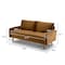 Homeroots Ginger Contemporary Velvet Sofa with Side Pockets 473444 - alternate 2