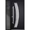 Vdomdoors Steel Door Deux 6500 Black Sidelight Exterior Window Stainless Inserts Single Modern Painted-W36+12 DEUX6500EXD-BLK-W36+12 x H80-Right-hand Inswing - alternate 1