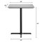 Flash Furniture 36" Square Tabletop, Seamless Surface Technology, Gray Faux Concrete, 30x30 Black Bar Height X-Base ST-SQ36-CMGY-T3030B-GG - alternate 2