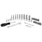 Performance Tool 1/4 in. Dr. Universal Spline Socket Set, SAE Metric, Deep Wall, Case W36193 - alternate 2