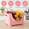Basicwise Stackable Storage Container, 11 in L x 10 in W x 9 in H, Pink, Plastic, 3 PK QI003215P.3 - alternate 2
