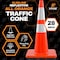 Xpose Safety 28 Inch Orange Slim Line Traffic Cones Heavy Duty 10lb with 6in and 4in Collars, DOT Approved, 8PK AOTC28SL-64-10L-8-X - alternate 2
