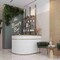 Apollo Tile Arte 1.97 in. x 7.87 in. Matte White Ceramic Subway Deco Wall and Floor Tile 4.1 sqft/case, 38PK RID88WHDECM - alternate 2