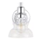 Jonathan Y Manhattan Vintage 6.5" 1-Light Metal/Glass Industrial Rustic LED Vanity, Chrome JYL3544B - alternate 2