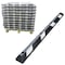 Traffic Kontrol Parking Curb Block, 100% Recycled Rubber, 4 in Height, 72 in Length, 29 lbs, 70 PK TK-PS-6-BKWH-70 - alternate 1