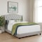 Homeroots Light Gray and Gray Wood Tufted Upholstered Queen Bed Frame with Nailhead Trim 333317 - alternate 2