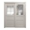 Sartodoors Sliding Closet Bypass Doors 48 x 80 inches, Ego 5011 Painted White Oak, Rails Hardware Set, Wood EGO5011DBD-PWO-48 - alternate 1
