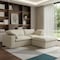 Homeroots Black Linen Blend Modular L Shaped Three Piece Corner Sectional 716928 - alternate 2