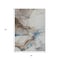 Homeroots 3' X 5' Beige And Blue Abstract Washable Indoor Outdoor Area Rug 617860 - alternate 1
