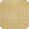 Homeroots 8' Gold And Ivory Round Geometric Washable Indoor Outdoor Area Rug 600824 - alternate 2