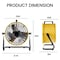 Edendirect Heavy Duty High Velocity Turbo Floor Fan, 16 in Blade Dia, 120V, 2,100/2,400/2,800 cfm IR-FANTD16 - alternate 2