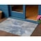 Homeroots 3' X 5' Denim Blue And Linen Abstract Washable Indoor Outdoor Area Rug 615596 - alternate 1