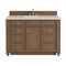 James Martin Vanities Bristol 48" Single Vanity, Saddle Brown, w/ 3 CM Siberian Silestone Top w/FreePower Wireless Charger 157-V48-SBR-FSFR - alternate 1