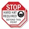 Signmission Stop Hard Hat Required Beyond This, 6 inch X 6 inch, Plastic Sign, 2PK OC-P-2PACK-6-121 - alternate 1