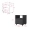 Homeroots 20" Black Wood One Drawer Nightstand 526150 - alternate 2