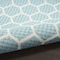 Homeroots 12' Aqua And Ivory Geometric Indoor Outdoor Runner Rug 564116 - alternate 2
