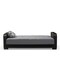 Homeroots 87" Gray And Black Microfiber Convertible Futon Sleeper Sofa And Toss Pillows With Storage 607099 - alternate 2