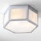 Jonathan Y Minimo 13" Hexagon Metal/Frosted Glass LED Flush Mount, Chrome JYL7451A - alternate 2