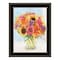 Homeroots Vases with Flowers 1 Black Framed Print Wall Art 408151 - alternate 1