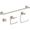 Symmons Duro 4 Piece Bath Hardware Set with Toilet Paper Holder, Robe Hook, Towel Ring, 18 in. Towel Bar 36AC4BUNDLESTN - alternate 1