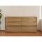 Homeroots 60" Natural Solid Wood Six Drawer Double Dresser 555430 - alternate 1