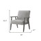 Homeroots 30" Gray Linen Arm Chair 533962 - alternate 2