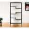 Homeroots Black Metal and Glass Seven Tier Etagere Bookcase 527579 - alternate 1