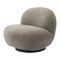 Homeroots 30" Khaki And Black Faux Shearling And Upholstered Slipper Chair 556452 - alternate 2