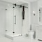Vigo 36 in. L x 48 in. W x 79 in. H Frameless Sliding Rectangle Shower Enclosure Kit in Matte Black VG6051MBCL48WR - alternate 2