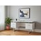 Homeroots 60" White and Silver Computer Desk With Three Drawers 333367 - alternate 2