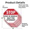 Signmission Stop Stay in Vehicle Wait for Atten, 4 inch X 4 inch, Vinyl Decal, 5PK OC-D-5PACK-4-275 - alternate 2