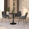 Leisuremod Bristol Modern Round Dining Table with MDF Wood Top and Steel Pedestal Base BTBL-24BLS - alternate 2