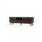 Homeroots 65in Dark Brown Acacia Solid and Manufactured Wood Enclosed Storage TV Stand 473296 - alternate 2