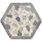 Daltile Pebble Oasis Natural Stone Framed Hexagon Pebble Mosaic 11in x 10in in Tumbled Harbor, 17PK PB45FRMHXPBMSTM - alternate 1