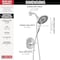 Delta Albion Monitor 14 Series Shower Only Trim Only with In2ition Hand Shower Chrome T142855-I - alternate 2
