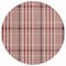 Homeroots 8' Red Black And Ivory Round Plaid Washable Indoor Outdoor Area Rug 601514 - alternate 2