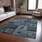 Homeroots 9' X 12' Blue Gray And Charcoal Geometric Washable Indoor Outdoor Area Rug 605023 - alternate 2